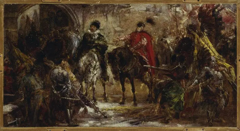 Jan Zamoyski i Byczyna, skiss - Jan Matejko
