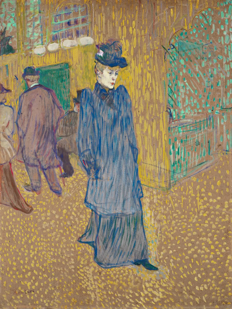 Jane Avril som lämnar Moulin-Rouge - Henri de Toulouse-Lautrec