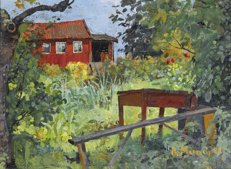 trädgård vid det röda huset - Edvard Munch