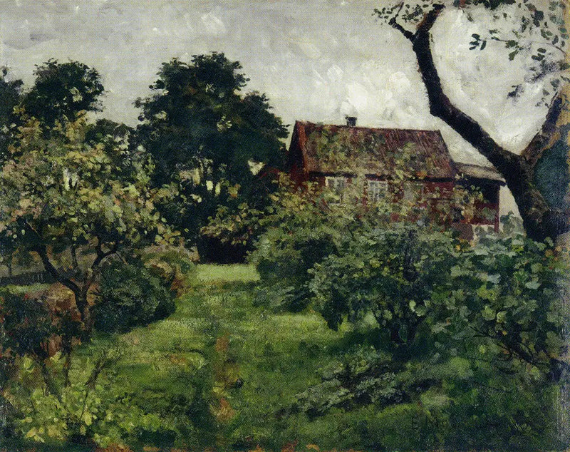 trädgård vid det röda huset - Edvard Munch