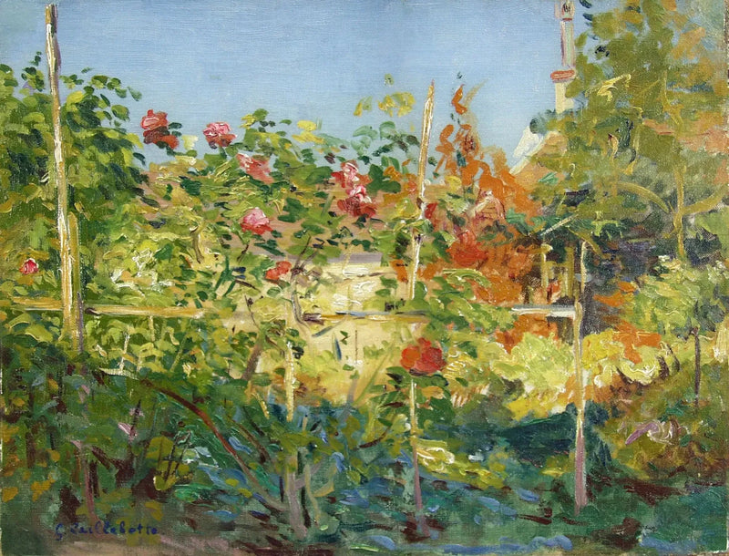 Trädgård i Trouville - Gustave Caillebotte