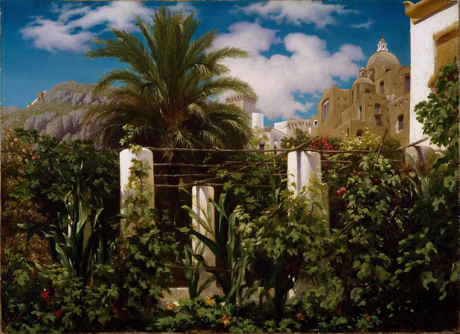 Trädgård i ett värdshus, Capri - Frederic Leighton