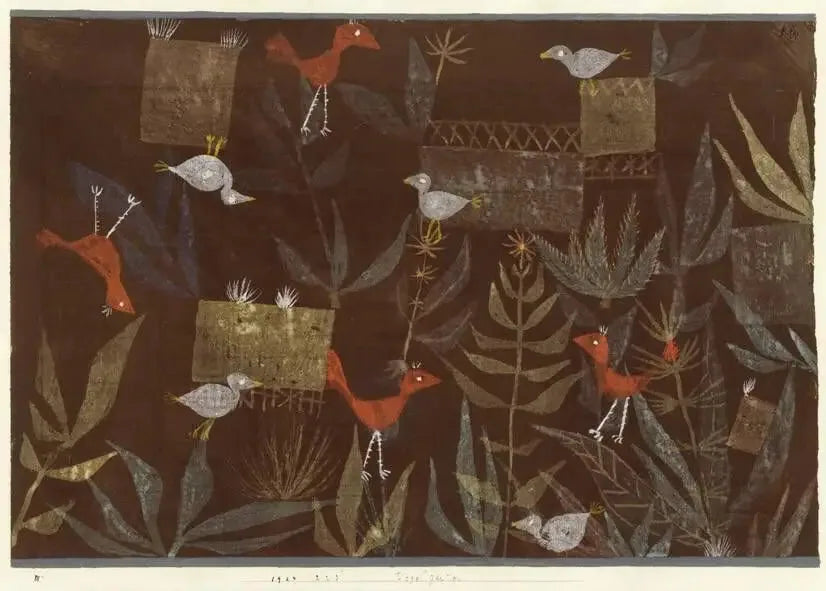 Fåglarnas trädgård - Paul Klee