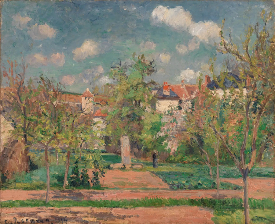 Trädgård i Full Sol (Trädgården i stark sol, Pontoise) - Camille Pissarro