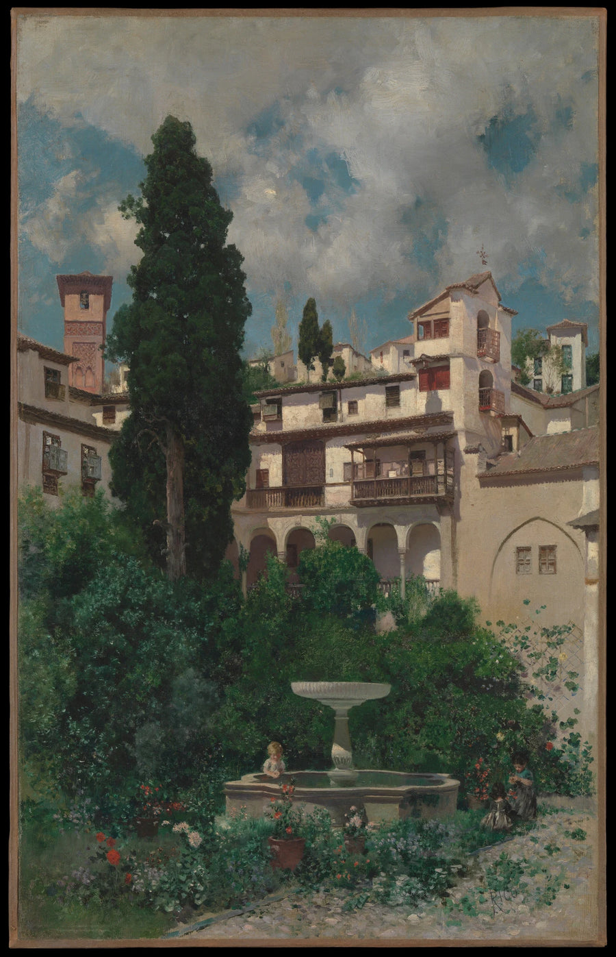 Un jardin espagnol - Martín Rico y Ortega