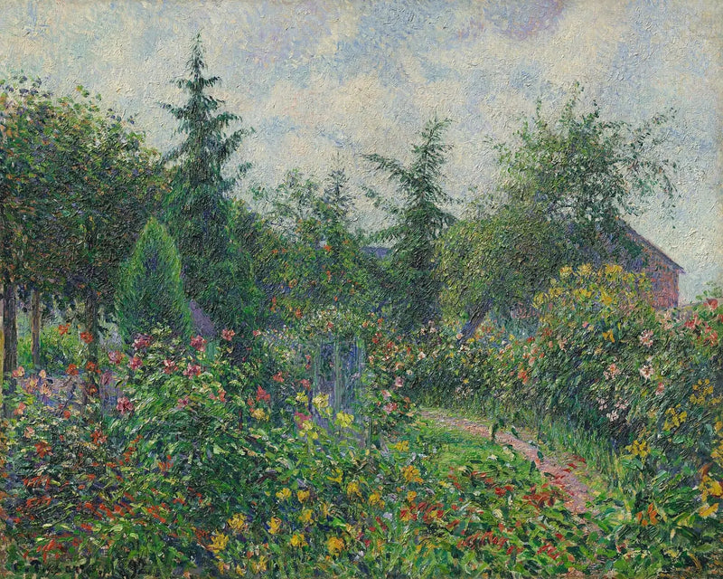 Trädgård och hönshus hos Octave Mirbeau, Les Damps - Camille Pissarro