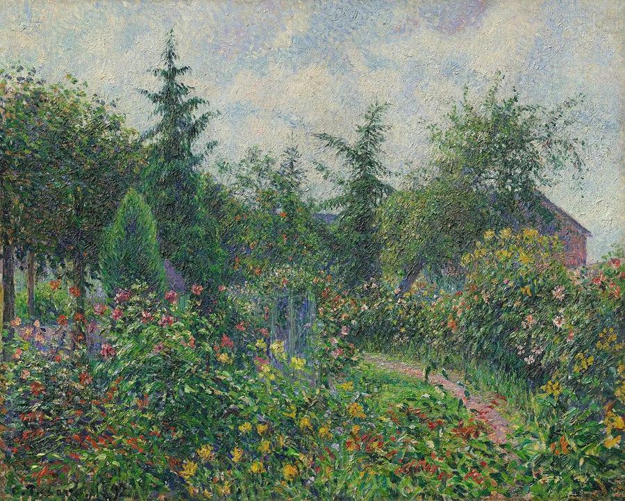 Trädgård och hönshus hos Octave Mirbeau, Les Damps - Camille Pissarro