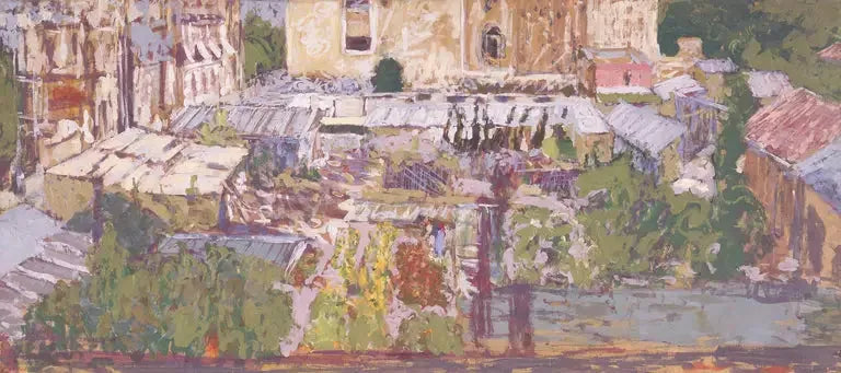 Blomstrande trädgård, Tourgatan - Édouard Vuillard