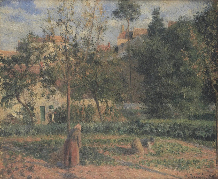 köksträdgård vid Hermitage. Pontoise - Camille Pissarro