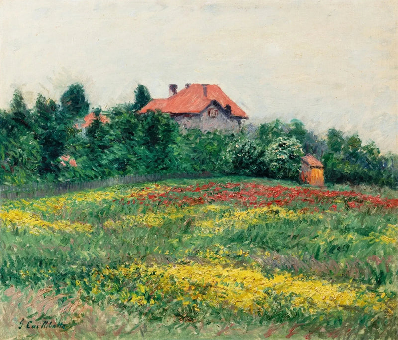 Vild trädgård i Petit Gennevilliers - Gustave Caillebotte