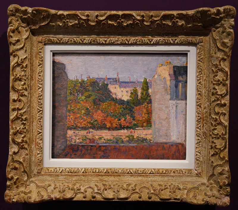 Trädgård sett från ett högt fönster - Maximilien Luce