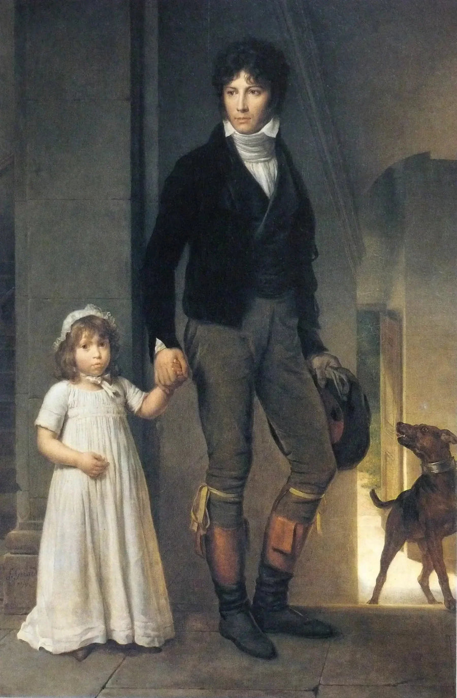 Jean-Baptiste Isabey och hans dotter, barn - François Gérard