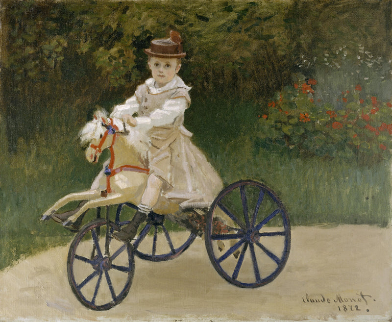 Jean Monet på sin hästtrehjuling W238 - Claude Monet