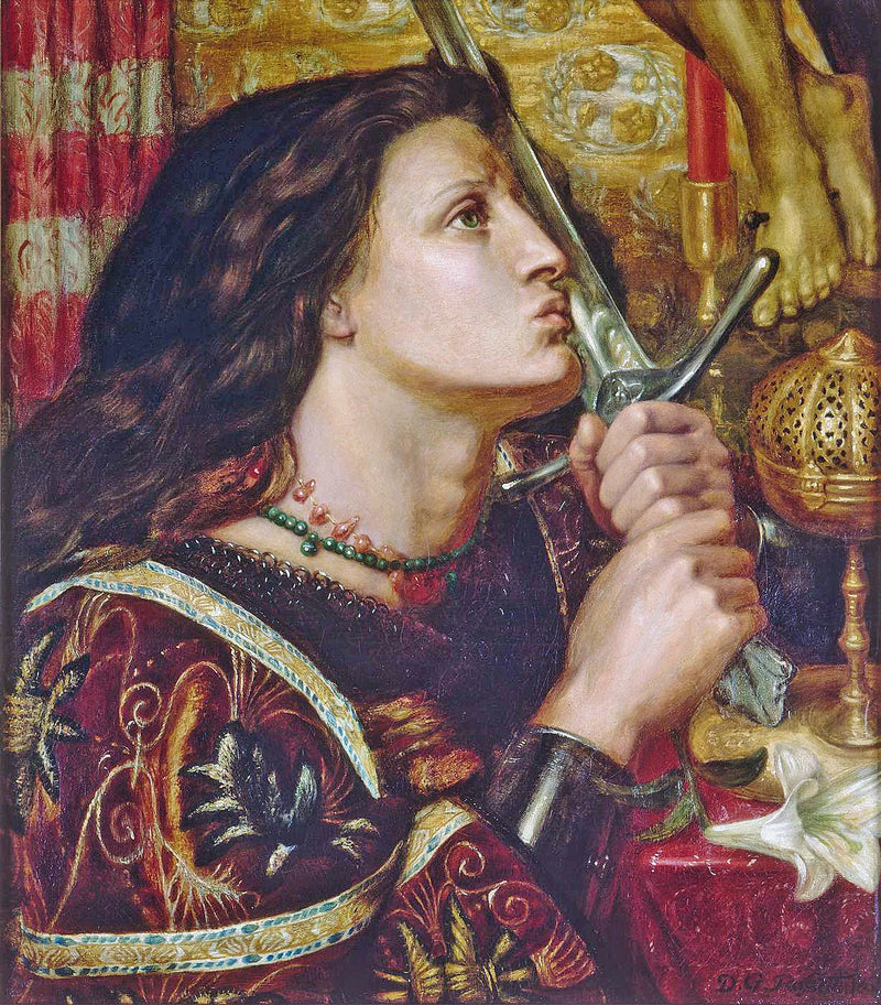 Jeanne d'Arc som kysser befrielsens svärd - Dante Gabriel Rossetti