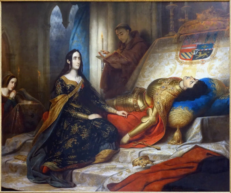 Jeanne den galna som väntar på uppståndelsen av Philippe le Beau, hennes man - Charles de Steuben