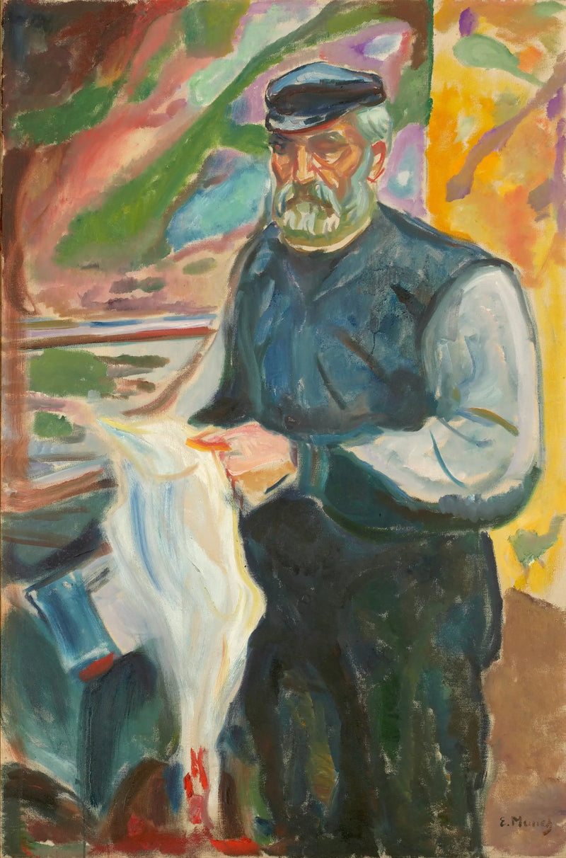 Jensen med en död anka - Edvard Munch