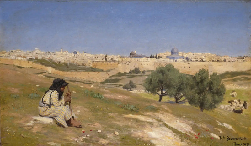 Jerusalem sett från sydost - H. A. Brendekilde