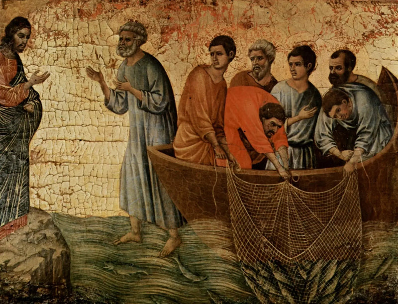 Jesus dyker upp på Tiberiassjön - Duccio di Buoninsegna