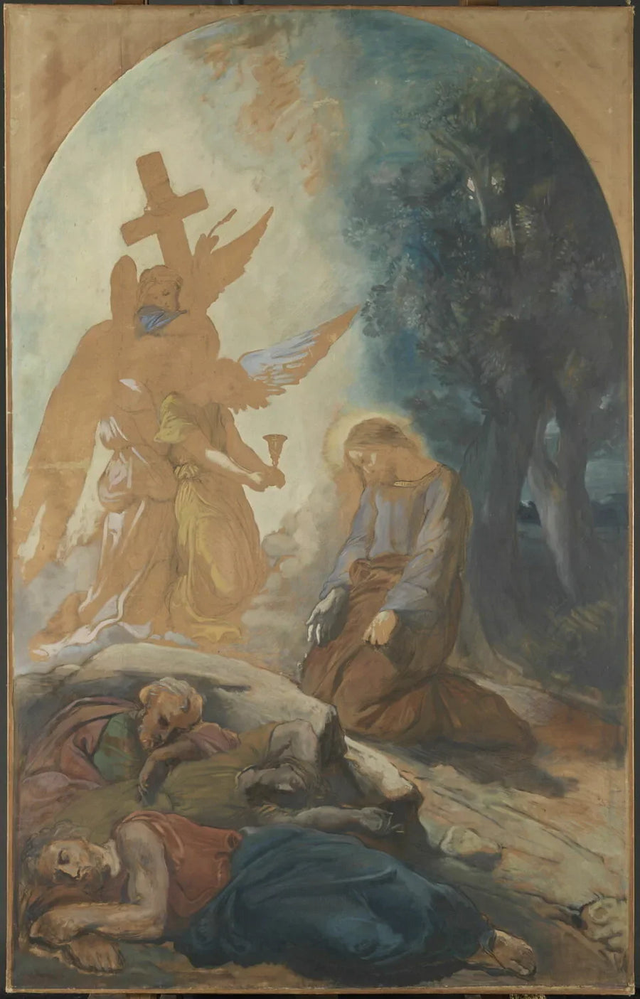 Jesus i olivlundsträdgården - Théodore Chassériau