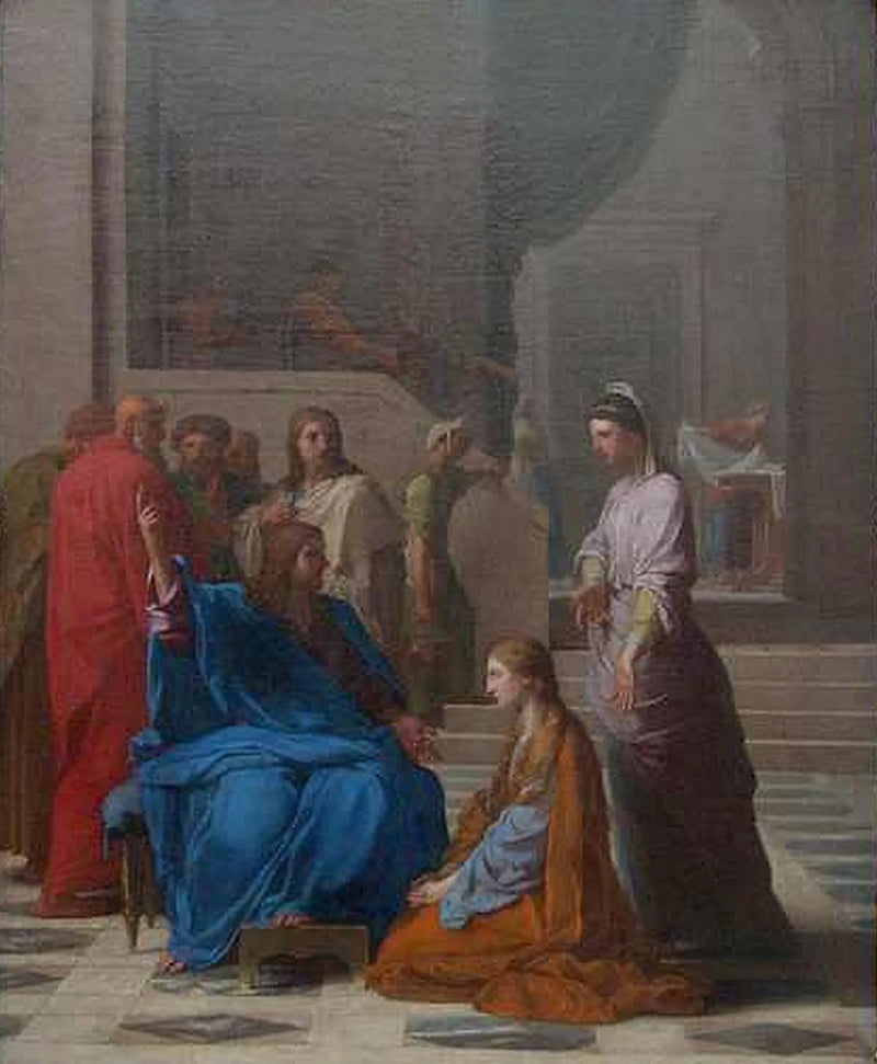 Jesus hos Marta och Maria - Eustache Le Sueur