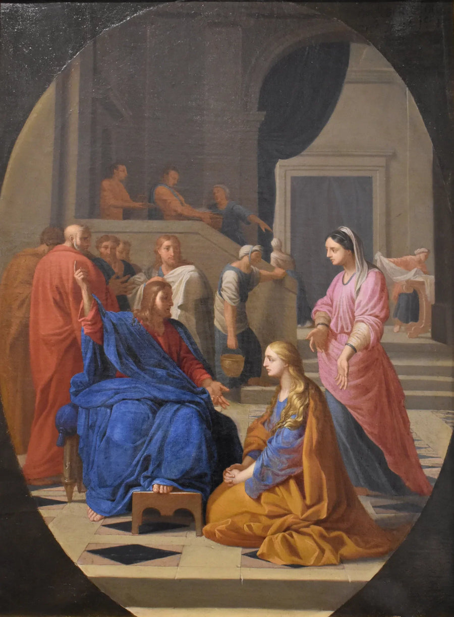 Jesus hos Marta och Maria - Eustache Le Sueur