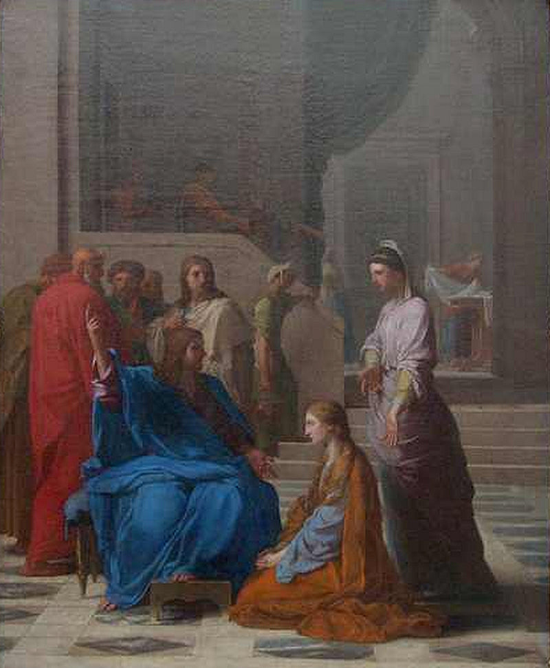 Jesus hos Marta och Maria - Eustache Le Sueur