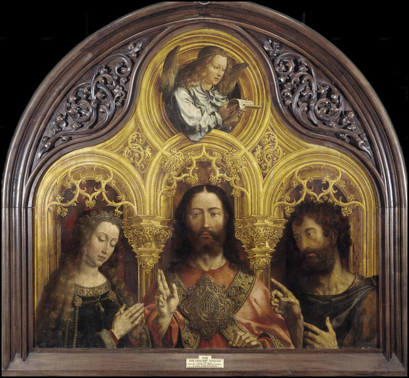 Jesus Kristus mellan Jungfru Maria och Sankt Johannes Döparen - Jan Gossaert