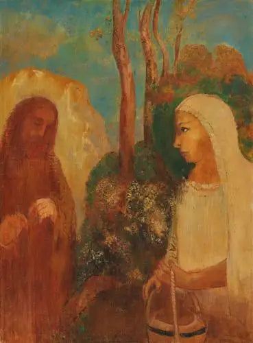 Jesus och Samaritanen - Odilon Redon