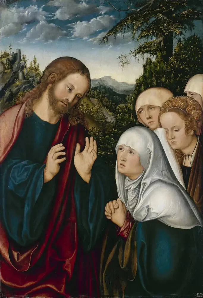 Jesus tar avsked av sin mor - Lucas Cranach den äldre