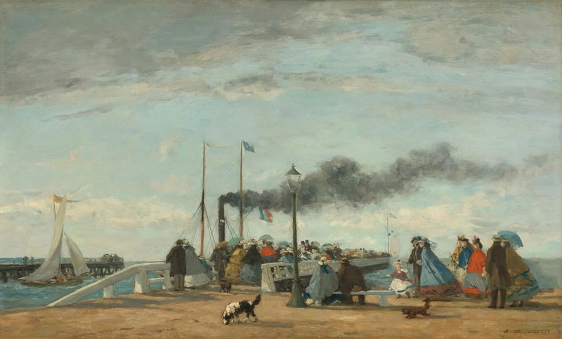 Brygga och kaj i Trouville - Eugène Boudin