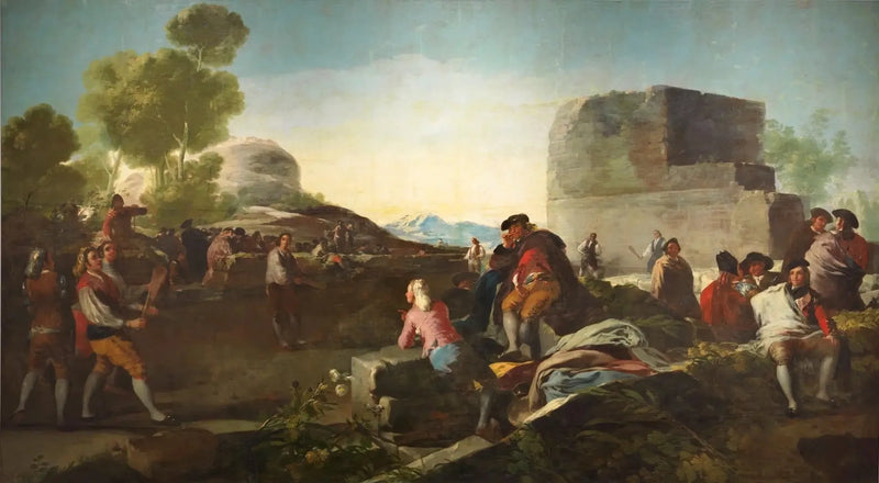 bollspel med racket - Francisco de Goya