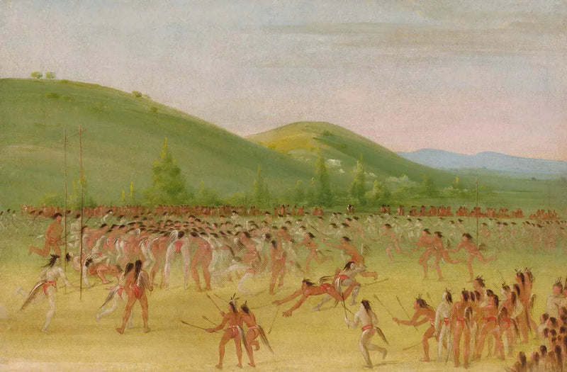 Choctawernas bollspel – Ball Down - George Catlin
