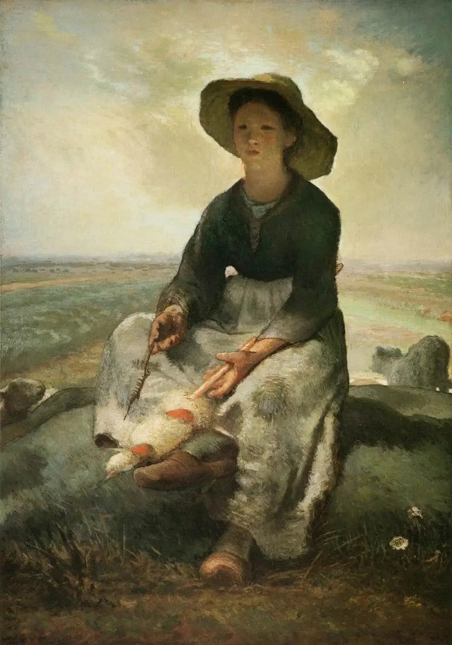 Ung herdeinna - Jean-François Millet