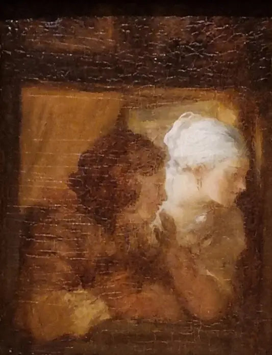 Ungt par vid fönstret - Jean-Honoré Fragonard