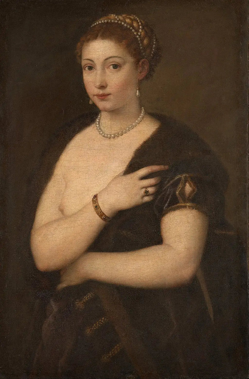 Ung kvinna med päls - Titian