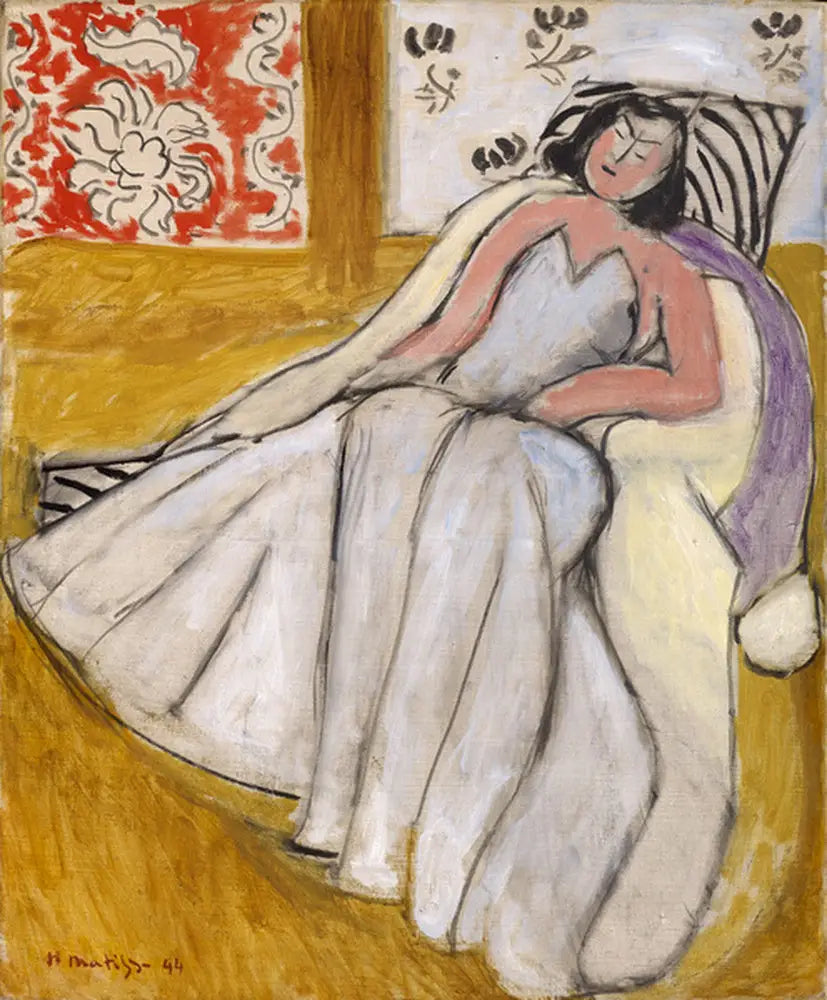 Ung Kvinna i vit päls - Henri Matisse