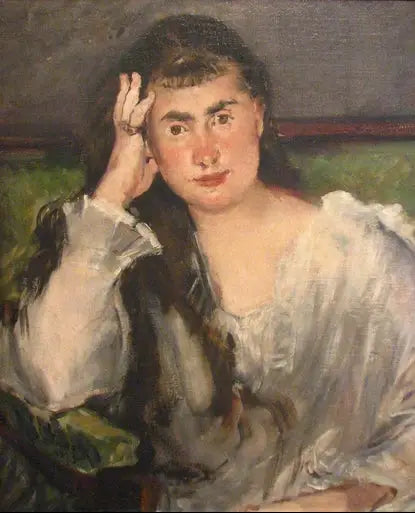 Ung kvinna lutad (Marguerite de Conflans) - Édouard Manet