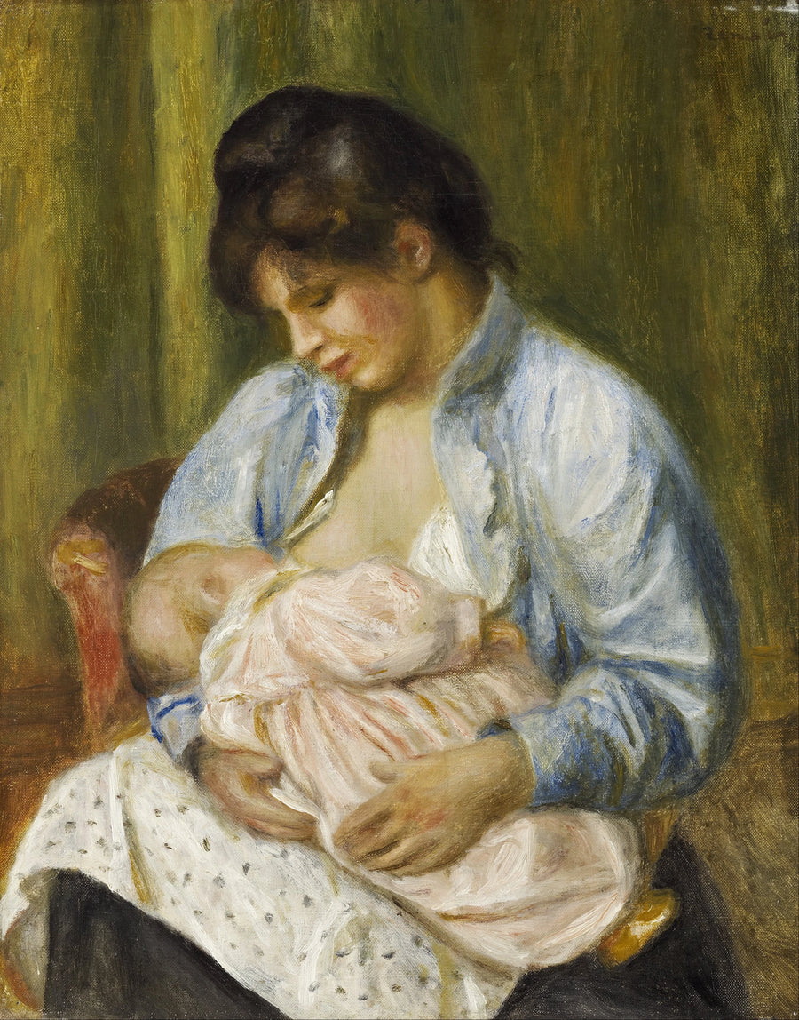 En kvinna som ammar ett barn - Pierre-Auguste Renoir