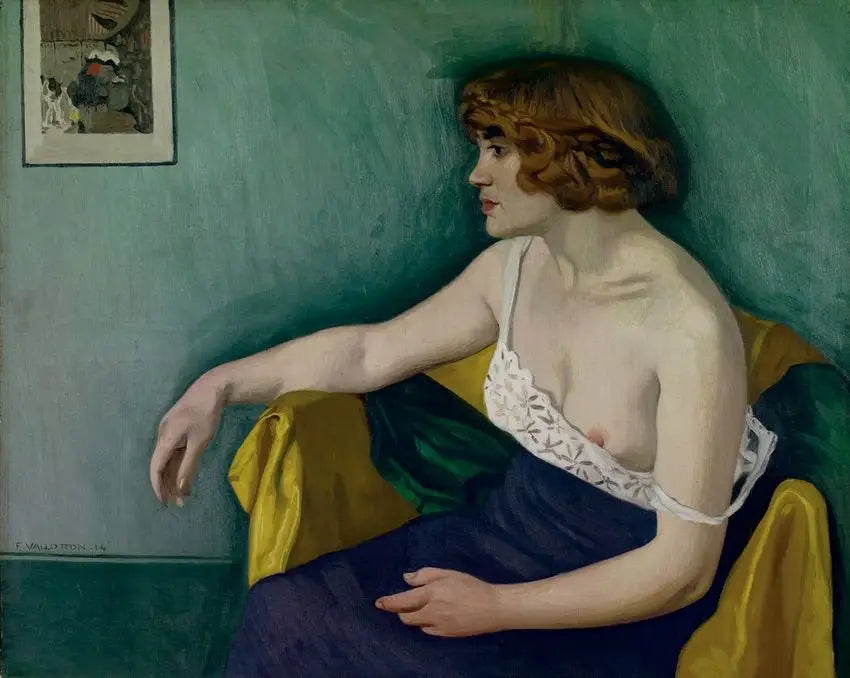 Ung kvinna sittande i profil - Félix Vallotton