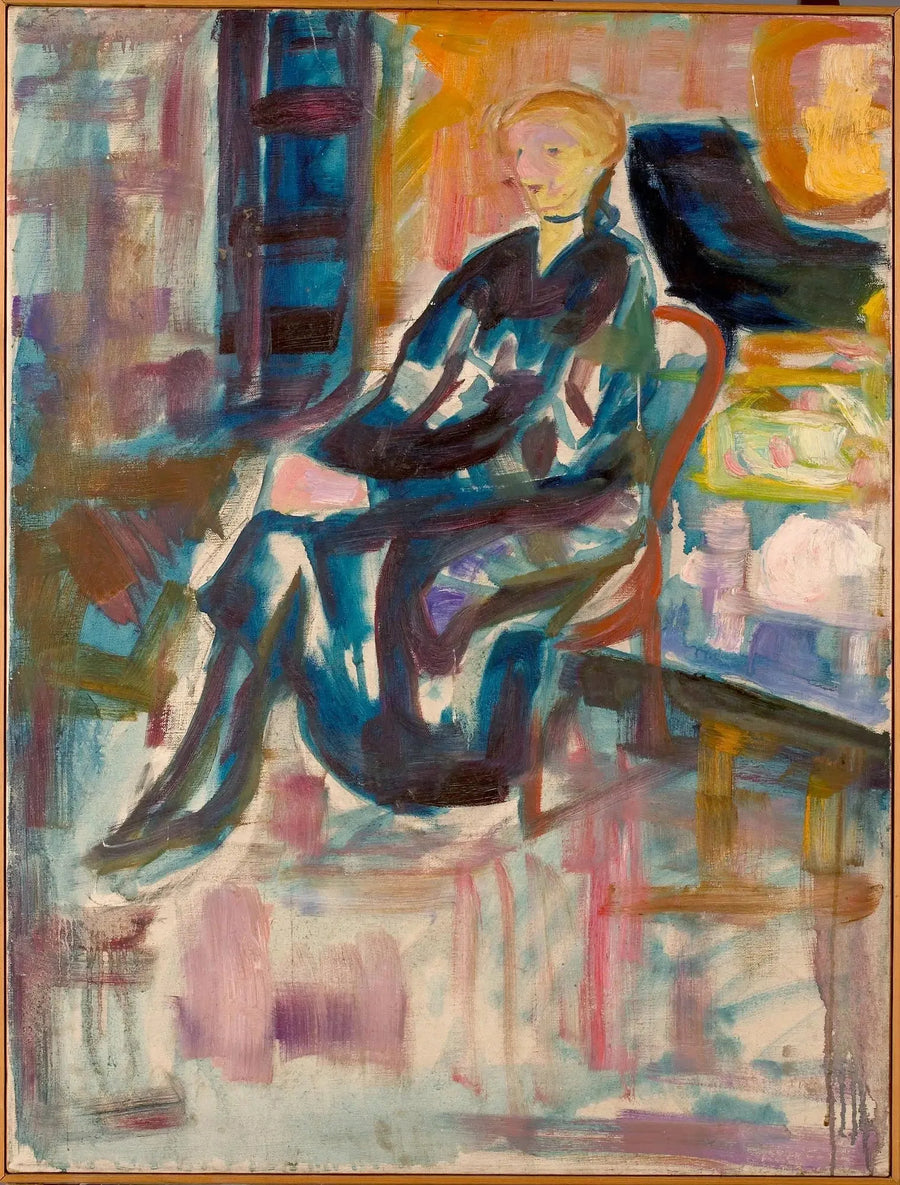 Ung kvinna som sitter - Edvard Munch