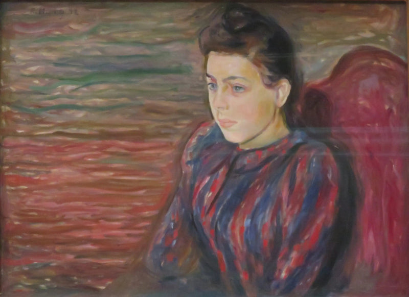 Ung kvinna som sitter - Edvard Munch