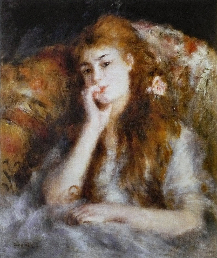 Ung kvinna som sitter - Pierre-Auguste Renoir