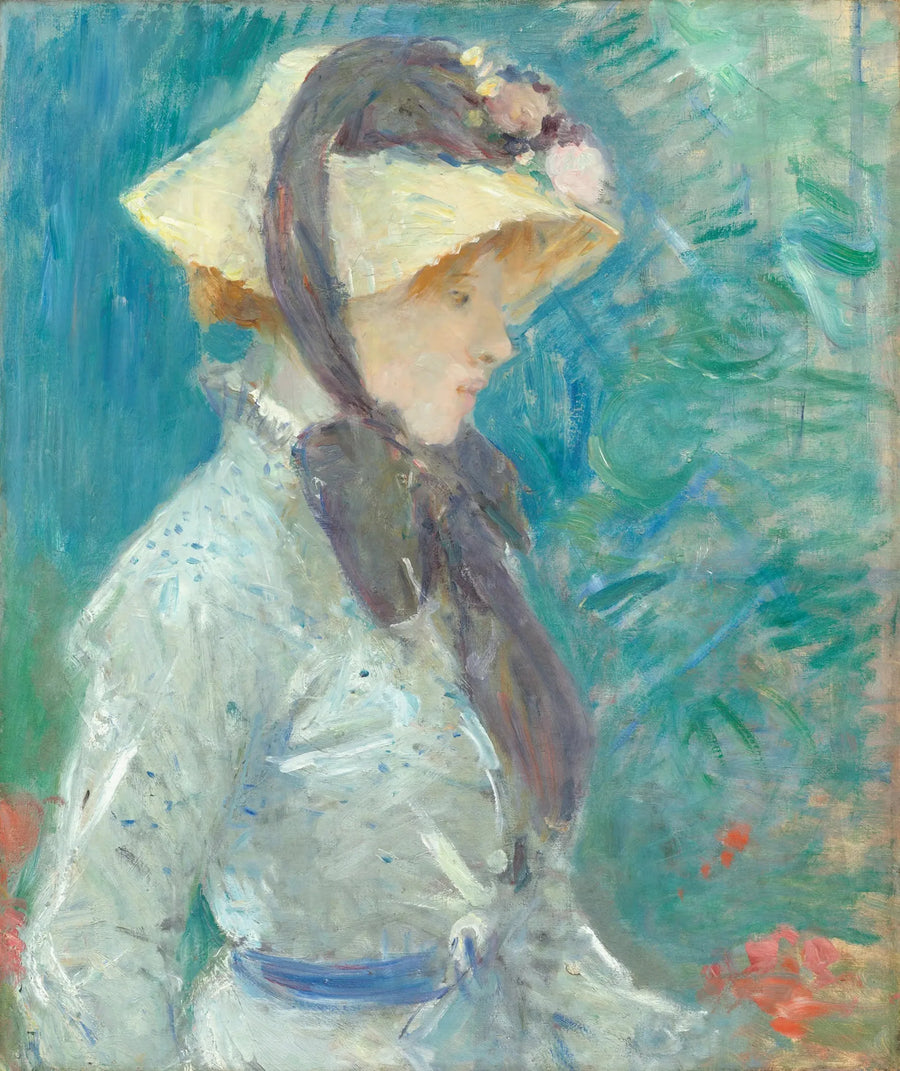 Ung kvinna med halmhatt - Berthe Morisot