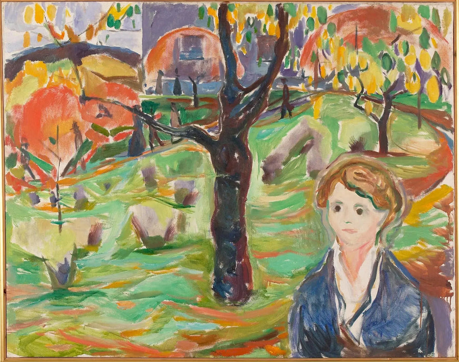 Ung Kvinna i trädgården - Edvard Munch