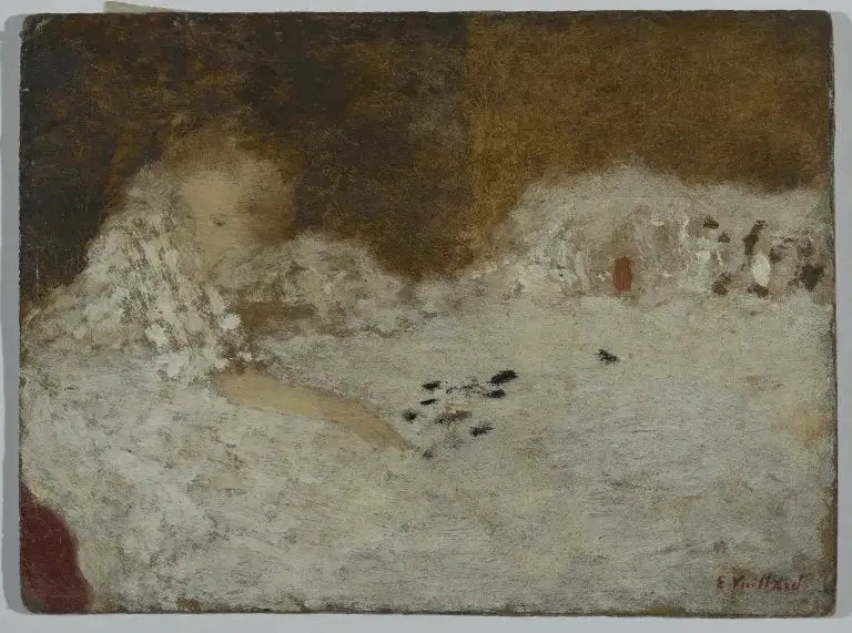 Ung kvinna i sängen - Édouard Vuillard