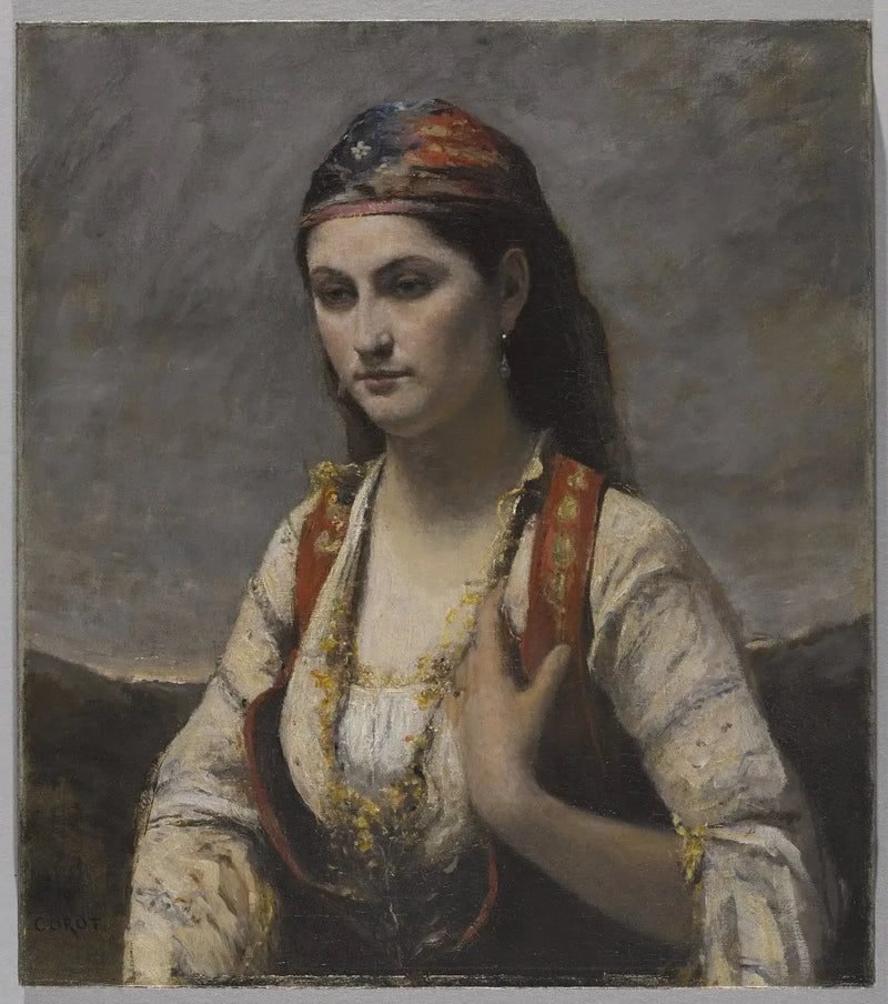 Ung kvinna från Albano - Jean-Baptiste Camille Corot