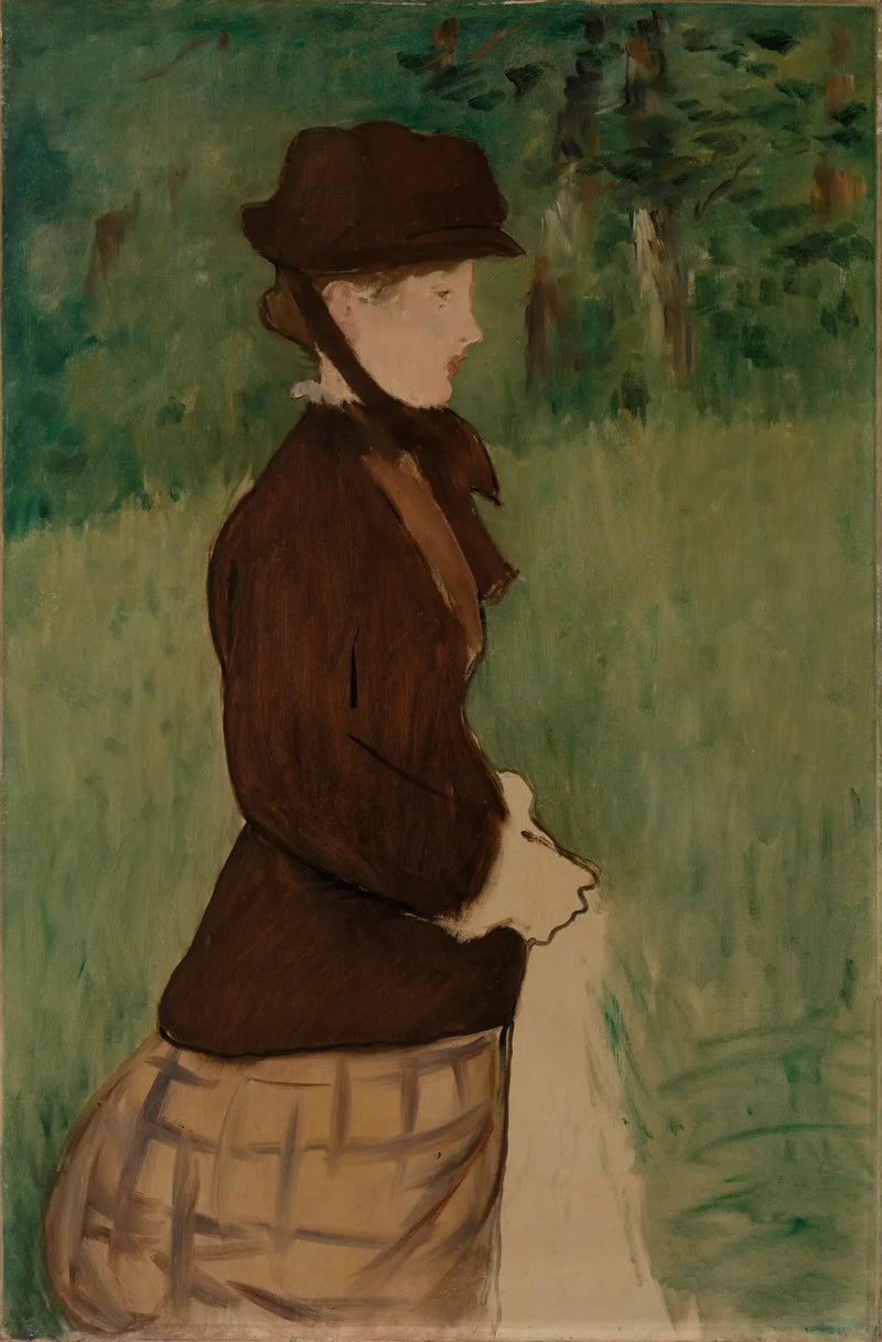 Ung kvinna i en trädgård - Édouard Manet
