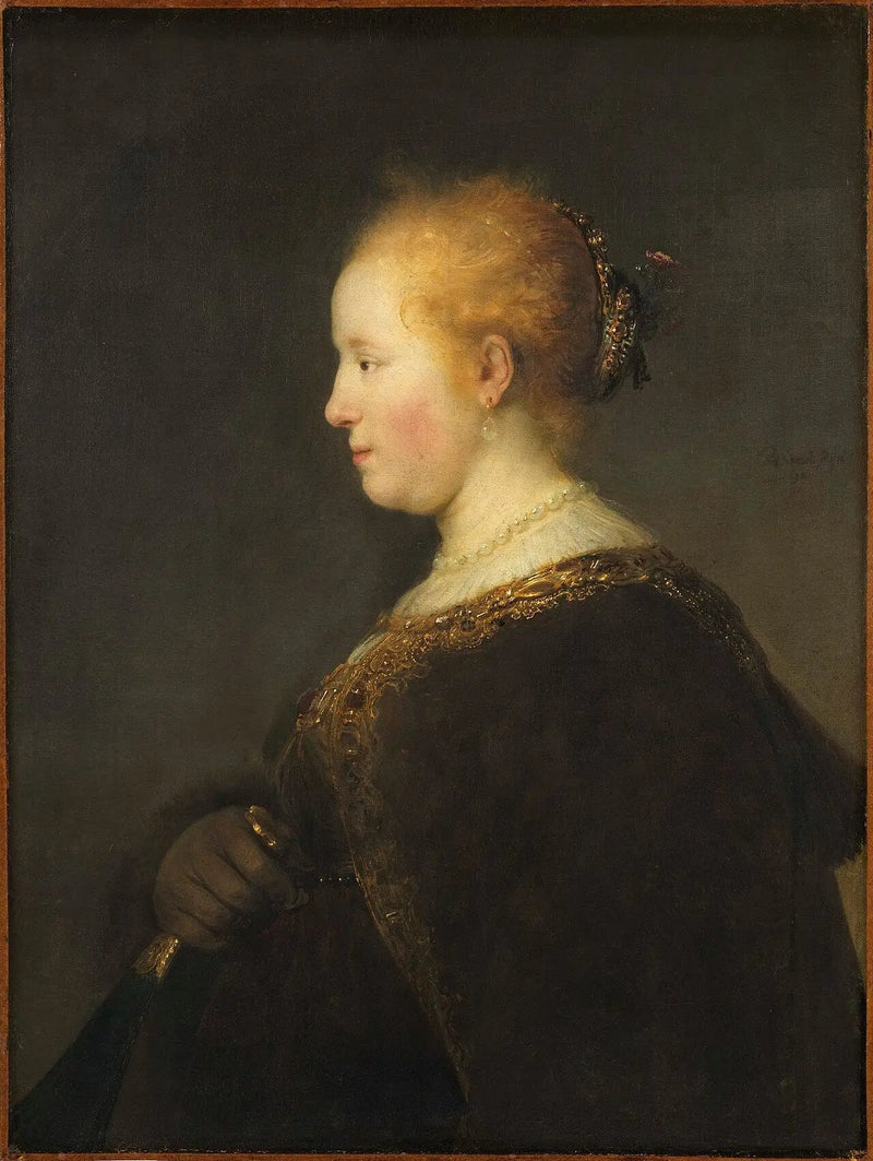 Ung kvinna i profil - Rembrandt