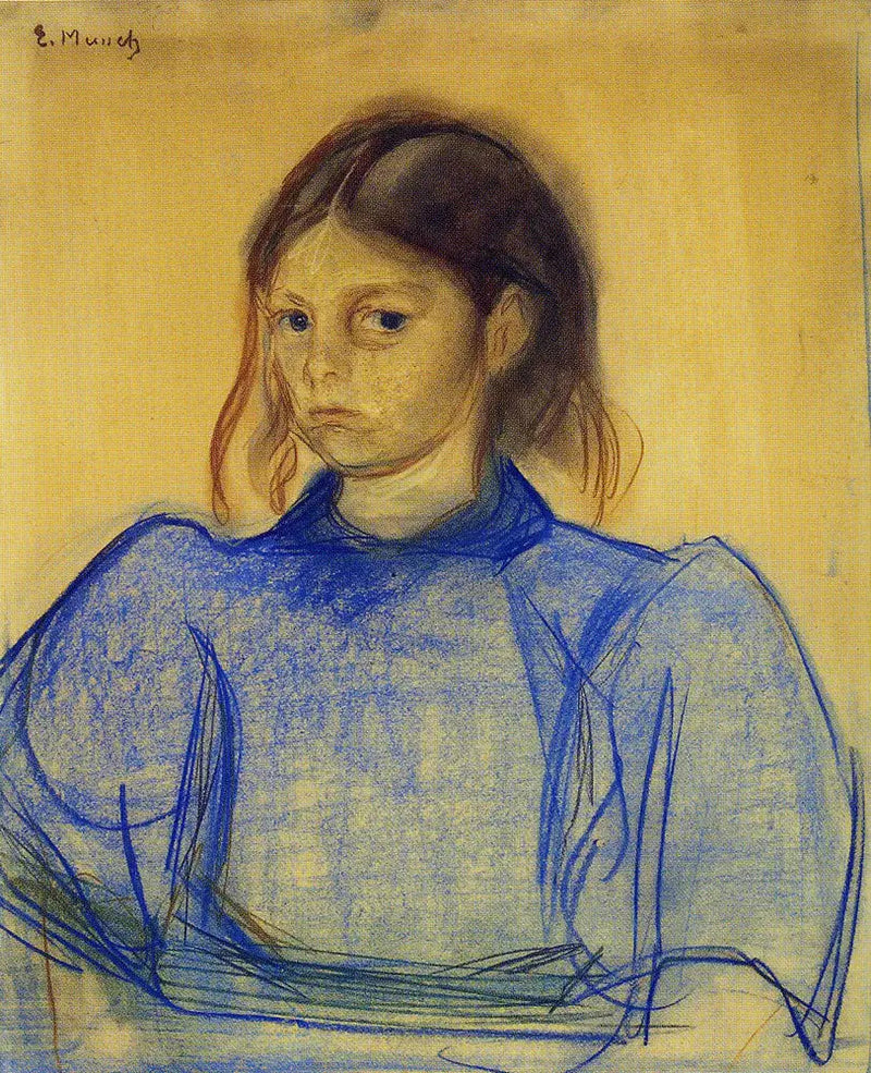 Ung Kvinna i blått - Edvard Munch