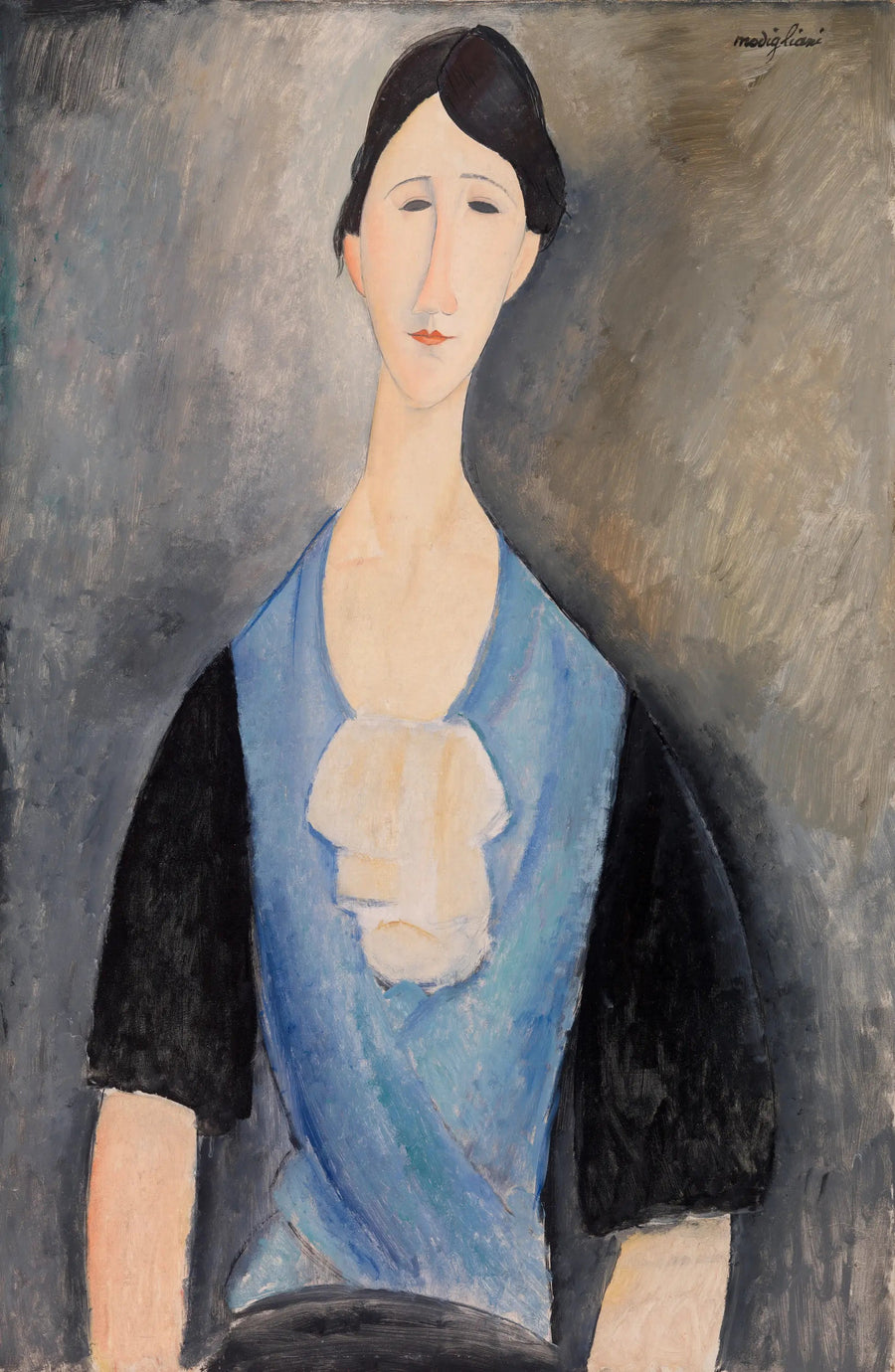 Ung kvinna i blått (Giovane donna in azzurro) - Amedeo Modigliani